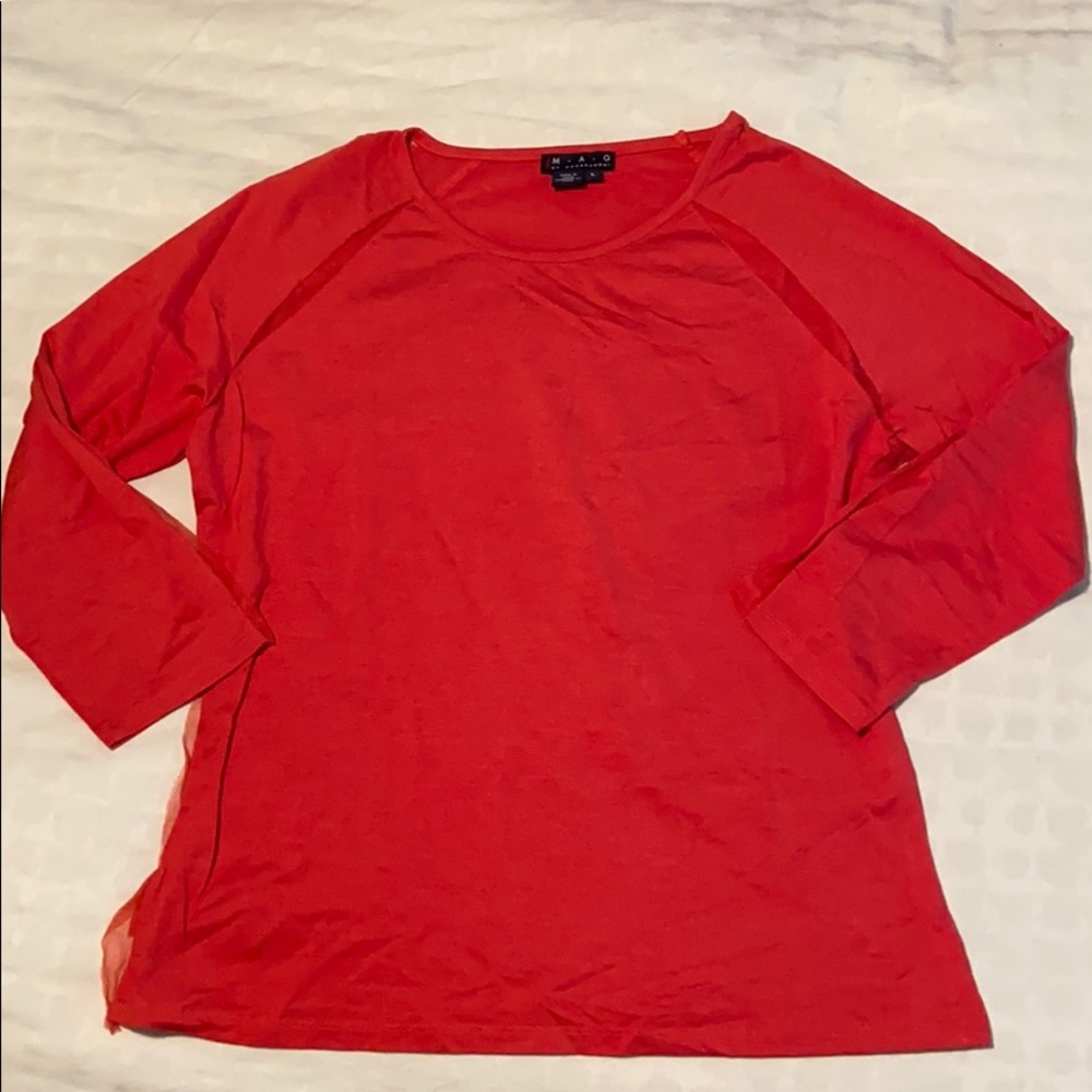 MAG by Magaschoni tee with mesh detail